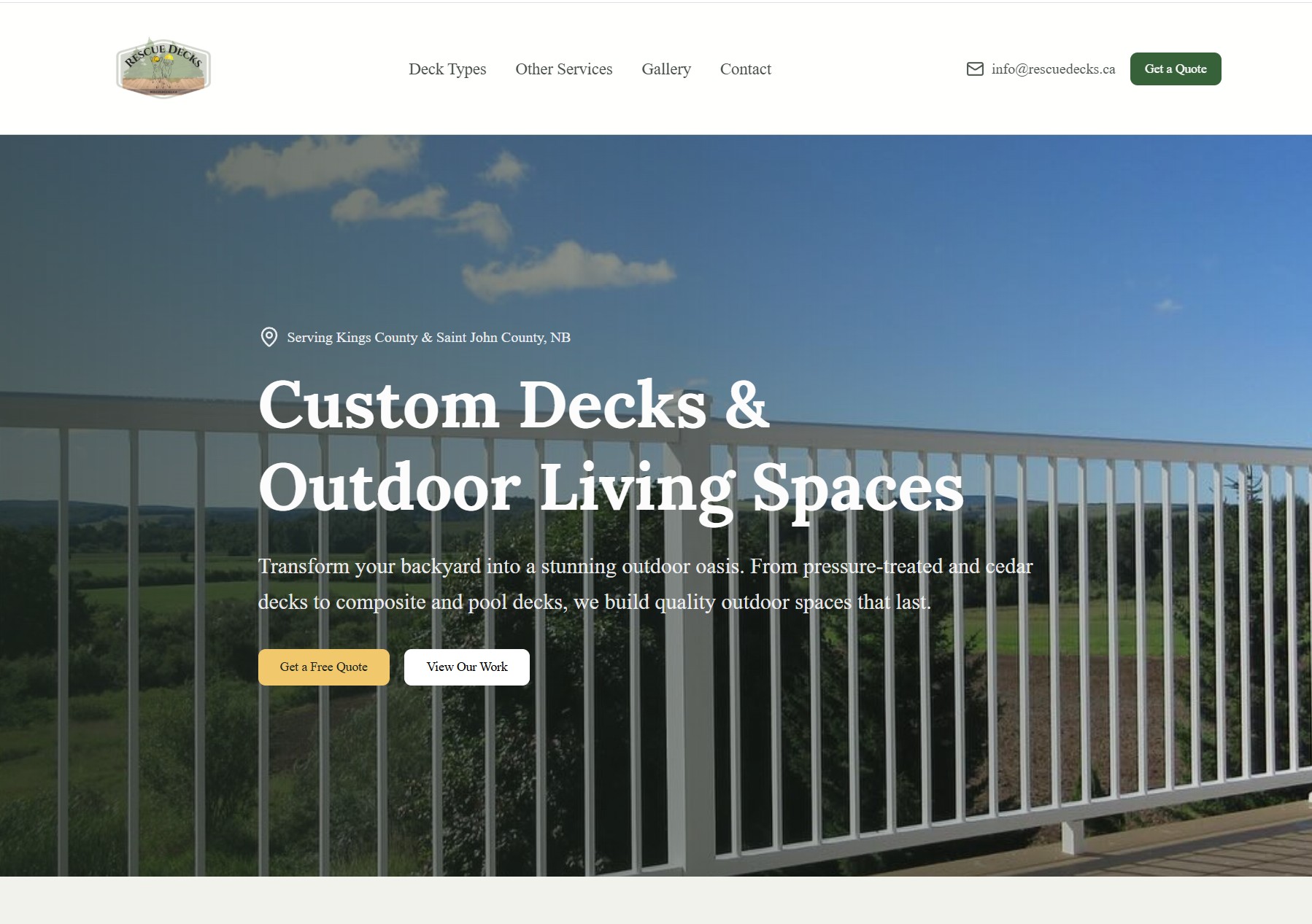 Rescue Decks demo website by FundyLogic
